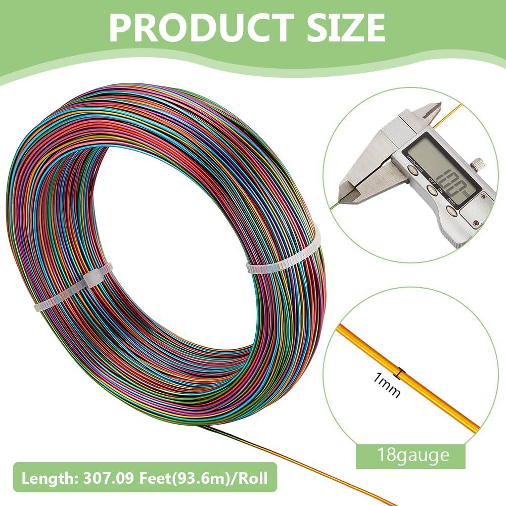 Alambre de Joyería BENECREAT 18 Calibres 93.6 m Multicolor