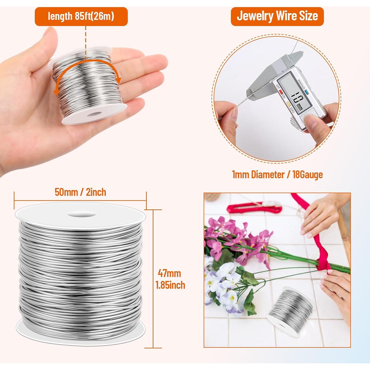 Alambre de Acero Inoxidable Cridoz 1mm para Joyas 25.9m