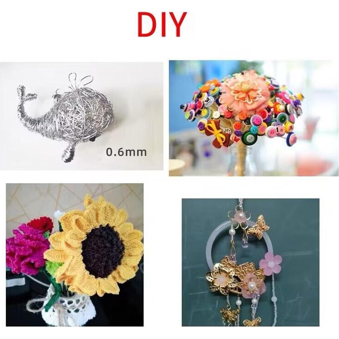 Alambre Floral de Metal Negro 26 Gauge GLOLOOS 34.7m 2 Rollos