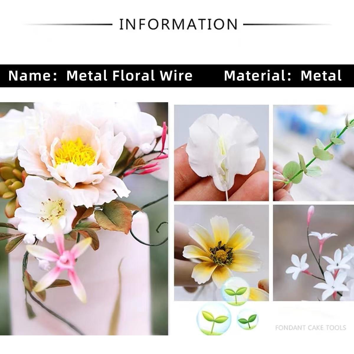 Alambre Floral de Metal Negro 26 Gauge GLOLOOS 34.7m 2 Rollos