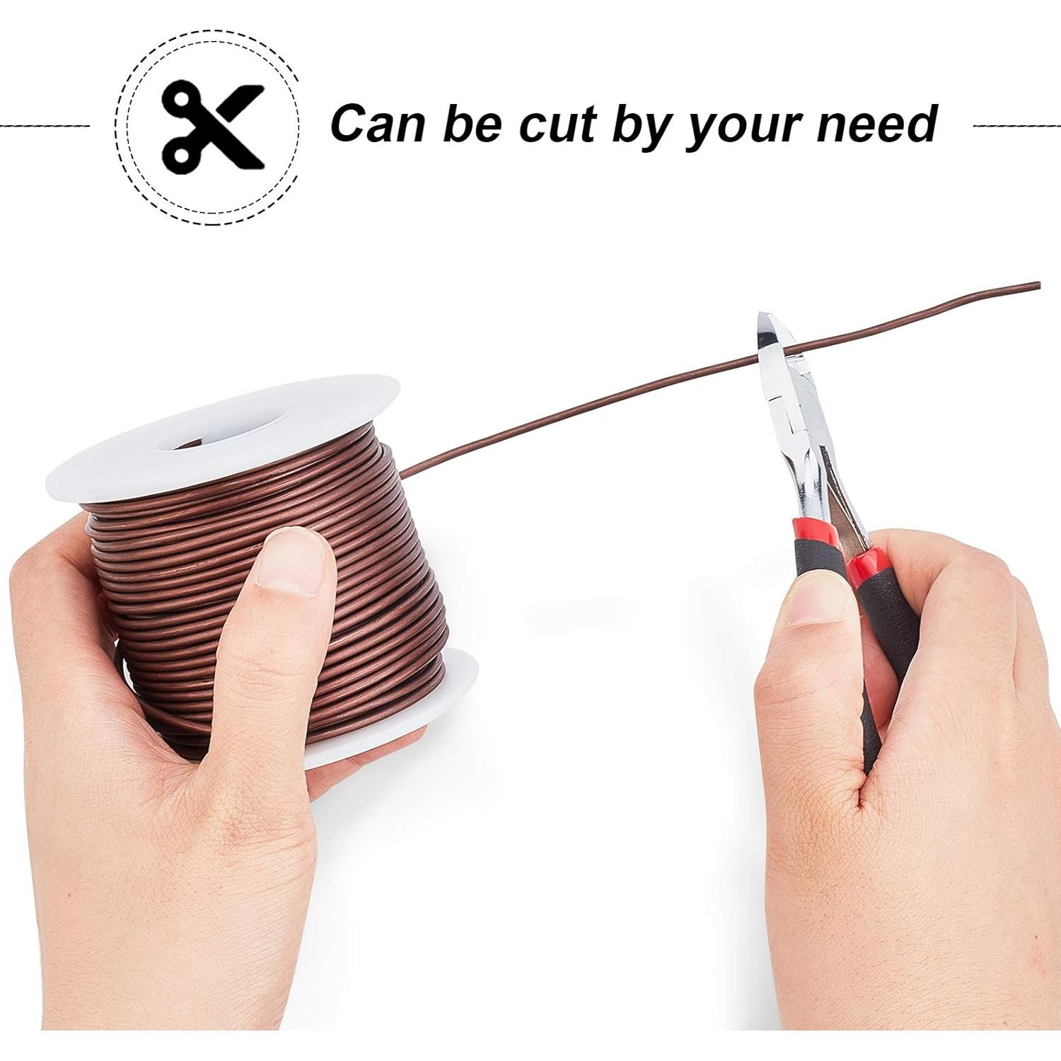 Alambre de Manualidades BENECREAT 12 Gauge Marrón 30m