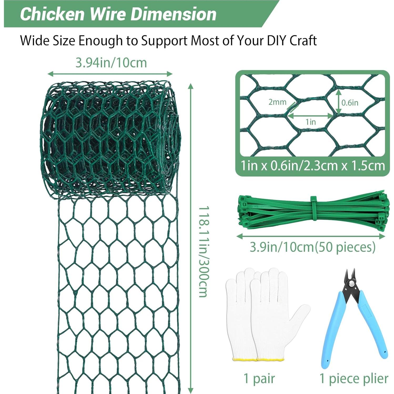 Malla de Alambre de Pollo Lucomb 10x300 cm Verde Galvanizada