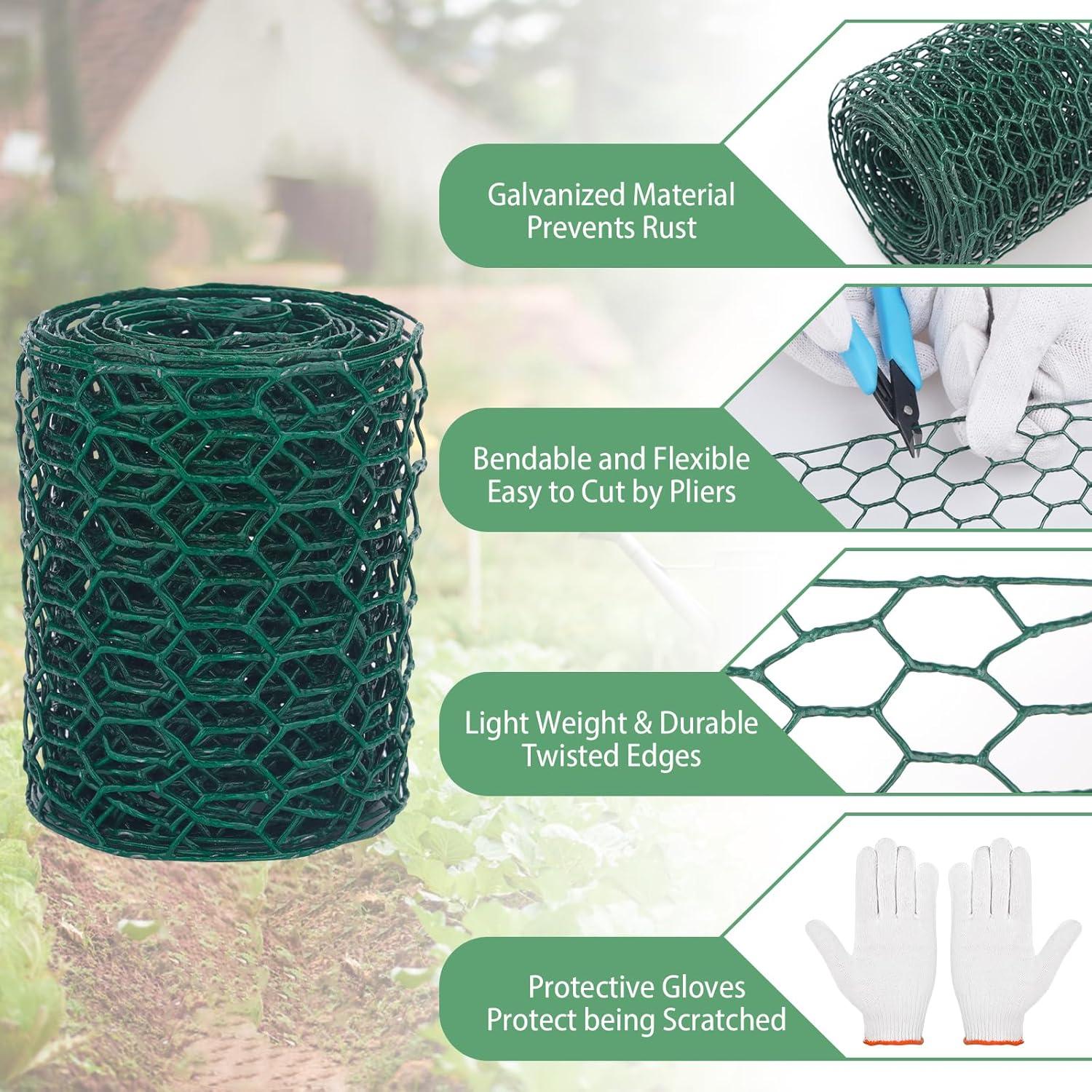 Malla de Alambre de Pollo Lucomb 10x300 cm Verde Galvanizada