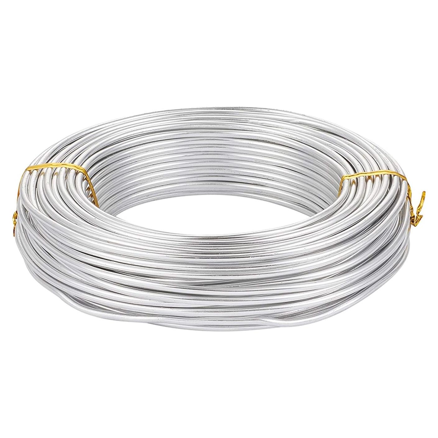 Alambre de Artesanía Fashewelry 25m 9 Gauge Plata Flexible