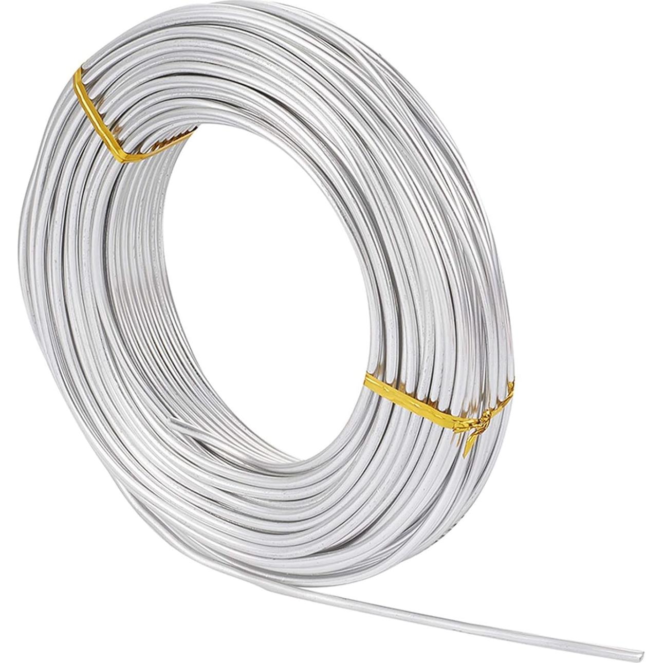 Alambre de Artesanía Fashewelry 25m 9 Gauge Plata Flexible