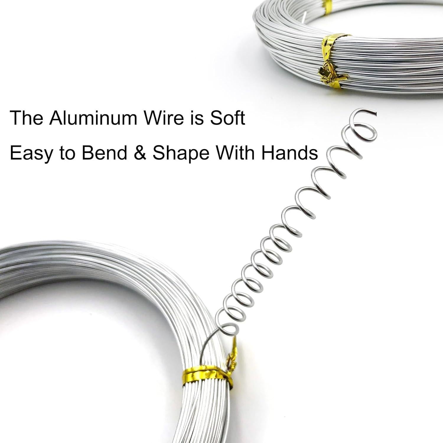 Alambre de Aluminio 18-Gauge WA164 - 50m Flexible para Manualidades