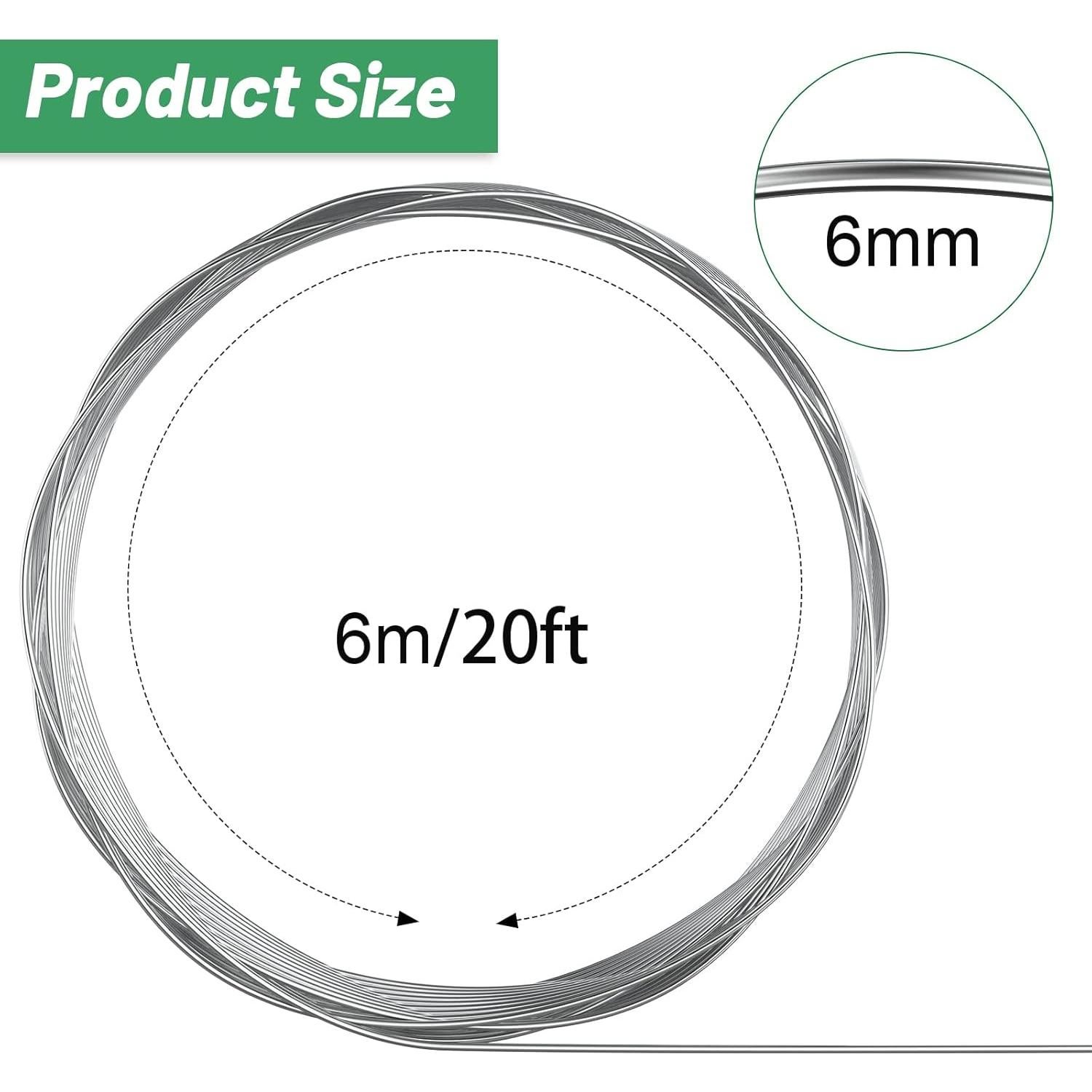 Alambre de Aluminio 6 Metros 6 mm Pelopy para Manualidades