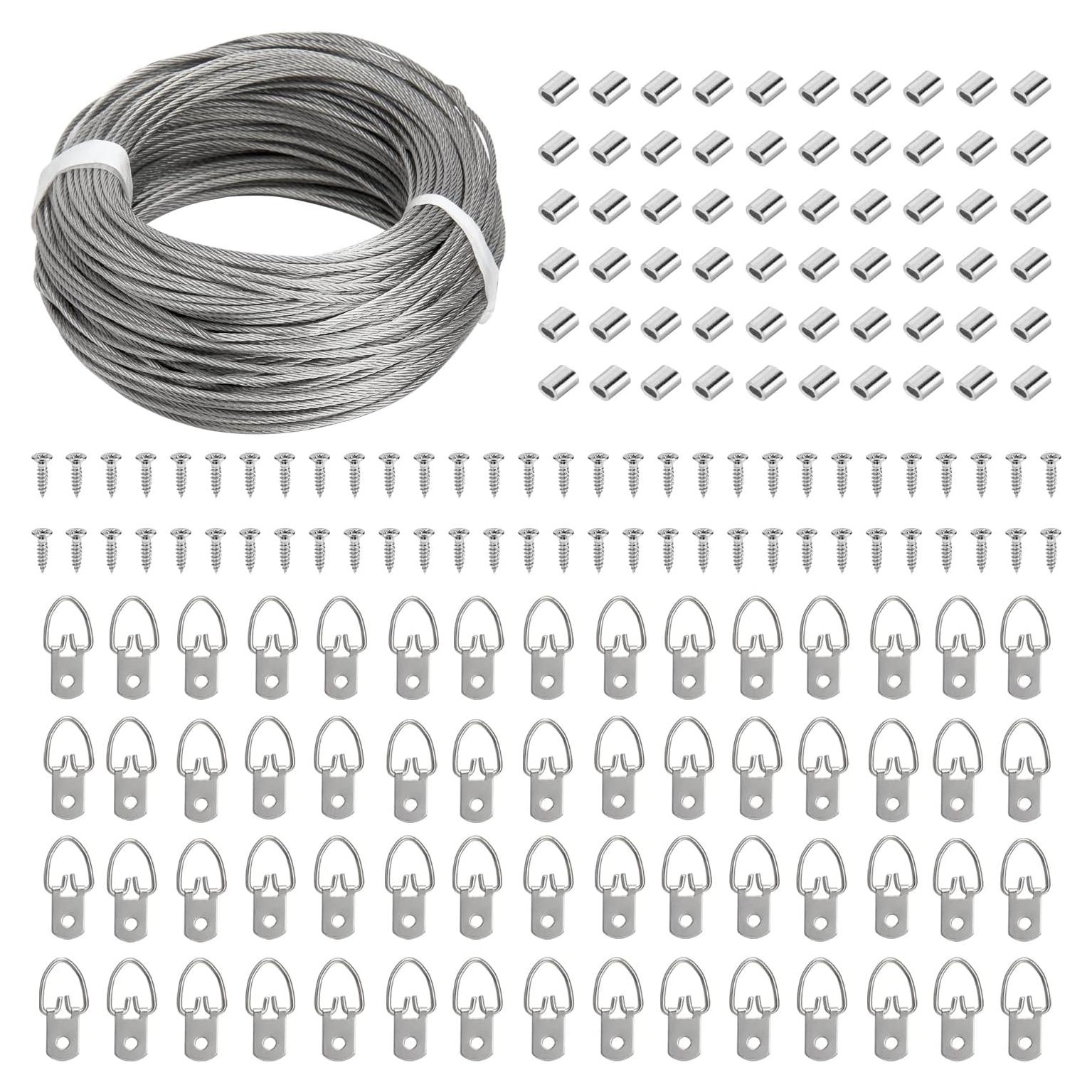 Kit de Colgado de Imágenes Blisstime - 30m Cable, 60 Ganchos D