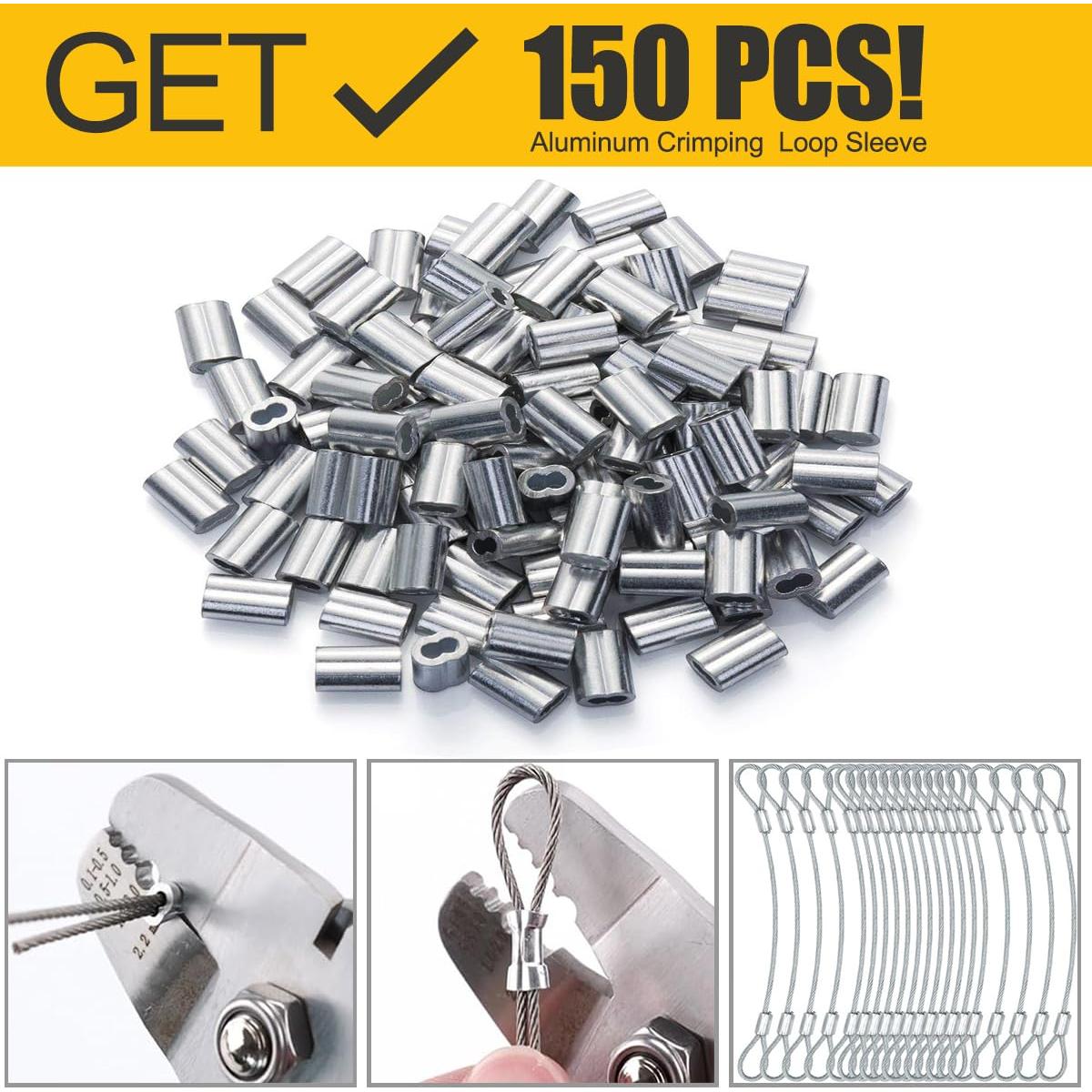 Kit de Cable de Alambre 1/16" Yawuztu 100M Acero Inoxidable