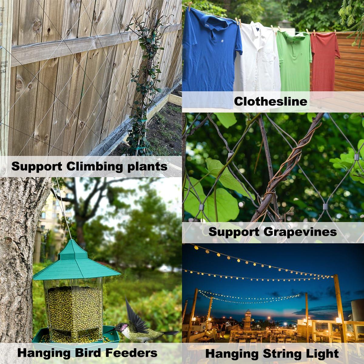 Kit de Cable de Alambre 1/16" Yawuztu 100M Acero Inoxidable