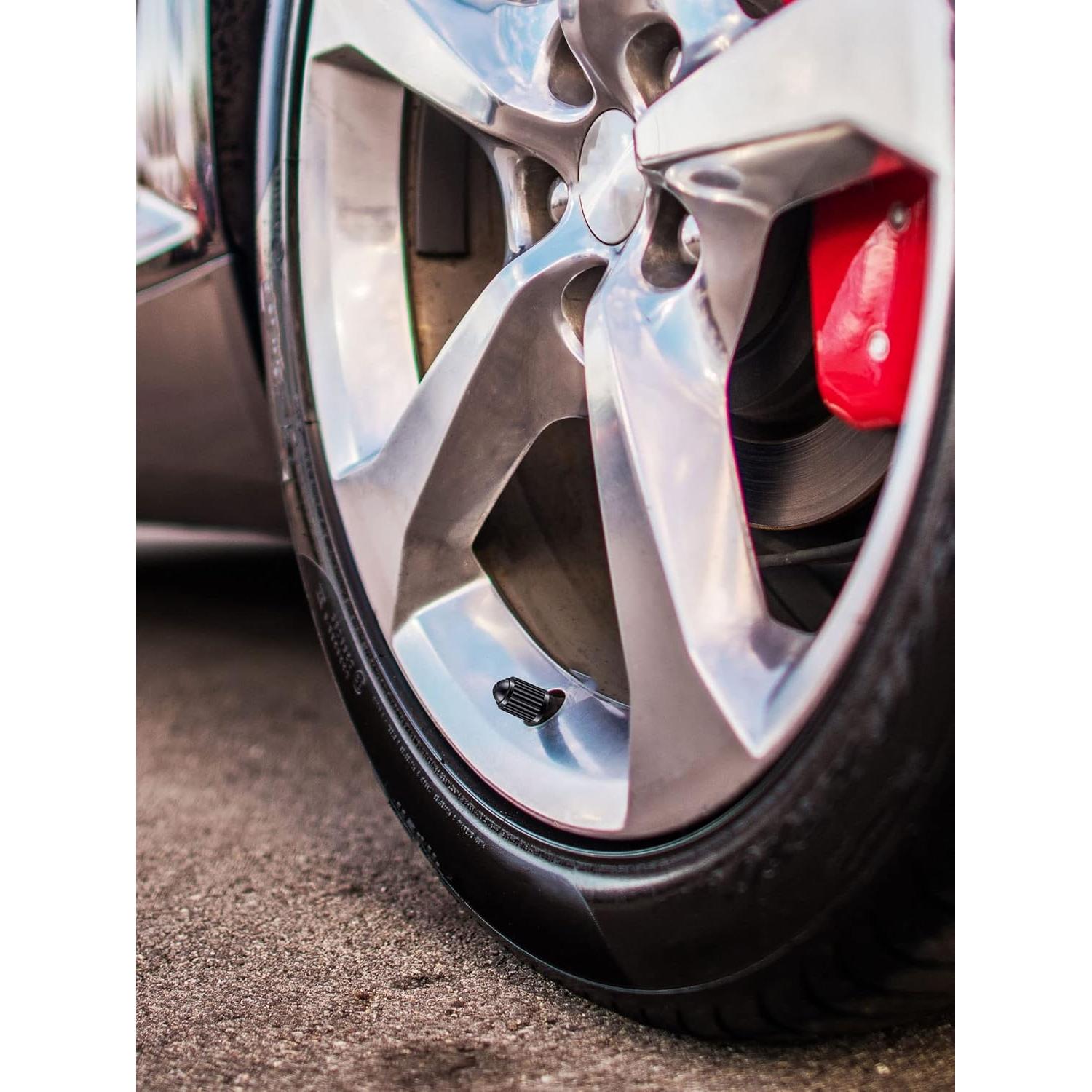 Tapa de Válvula Nuanchu 500 Piezas Neumático Plástico Negro