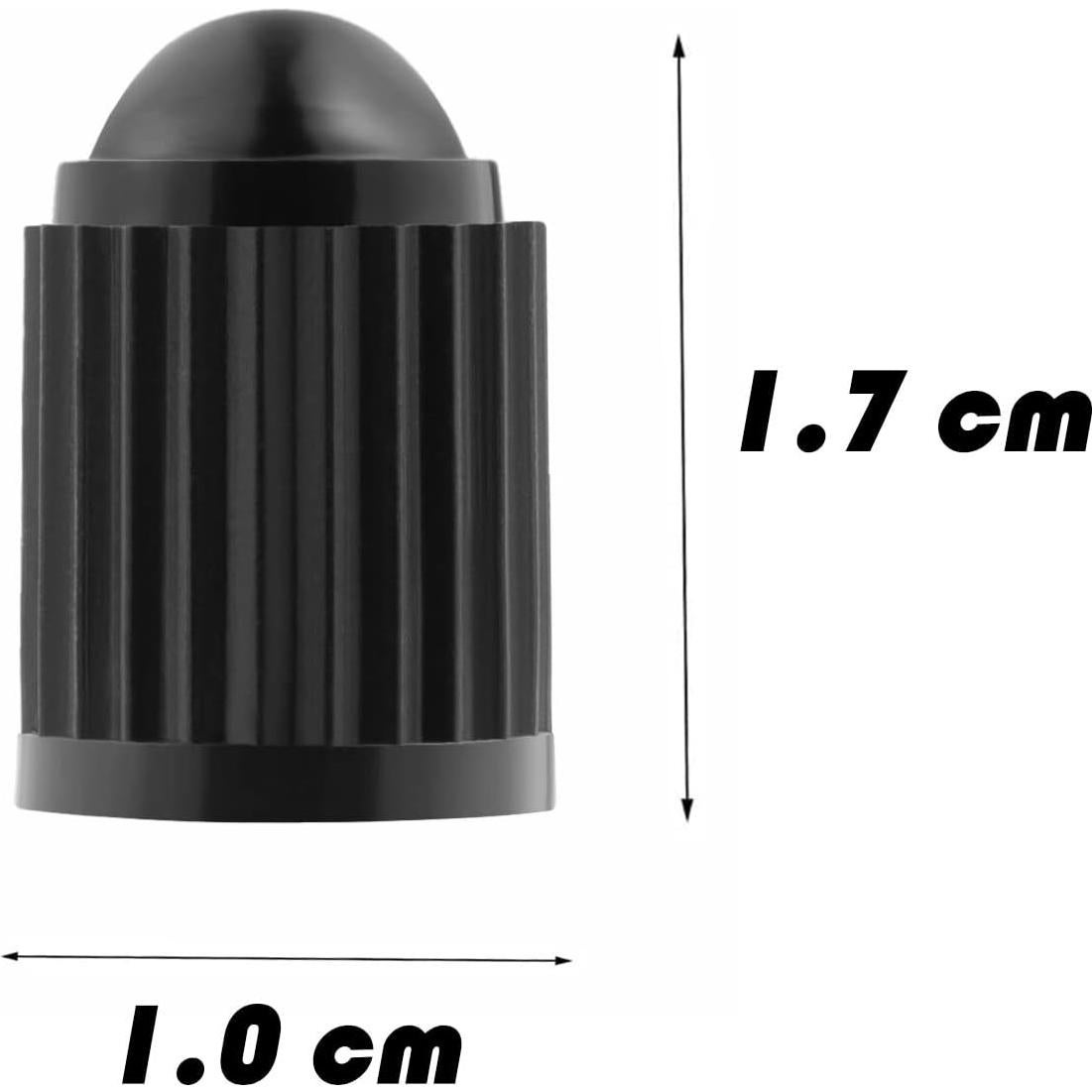 Tapones de Válvula de Neumático KURAMI 200 Pcs Negro