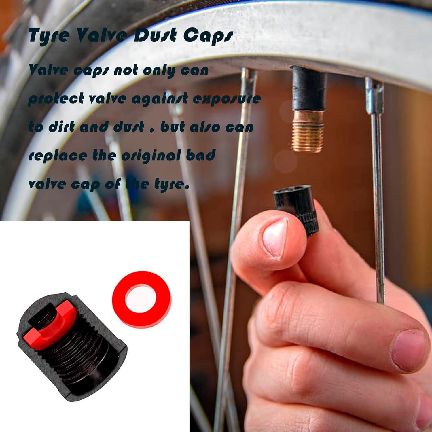 Tapones de Válvula de Neumático KURAMI 200 Pcs Negro