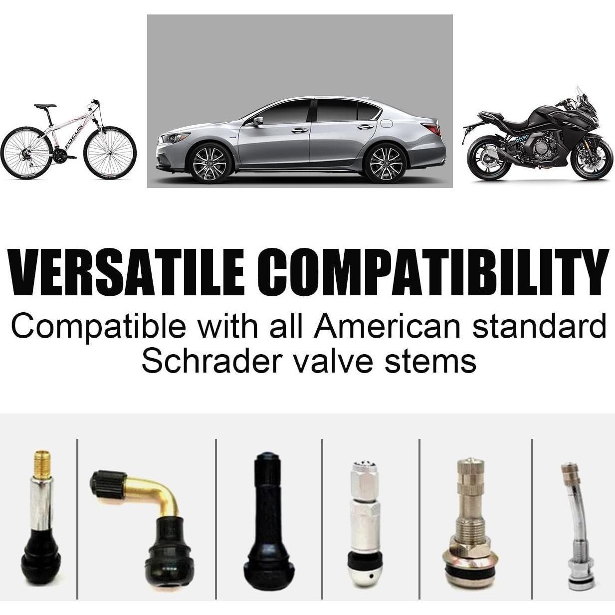 Tapas de Válvula de Neumático BAURATTI - Paquete de 5 - Metal y Plástico