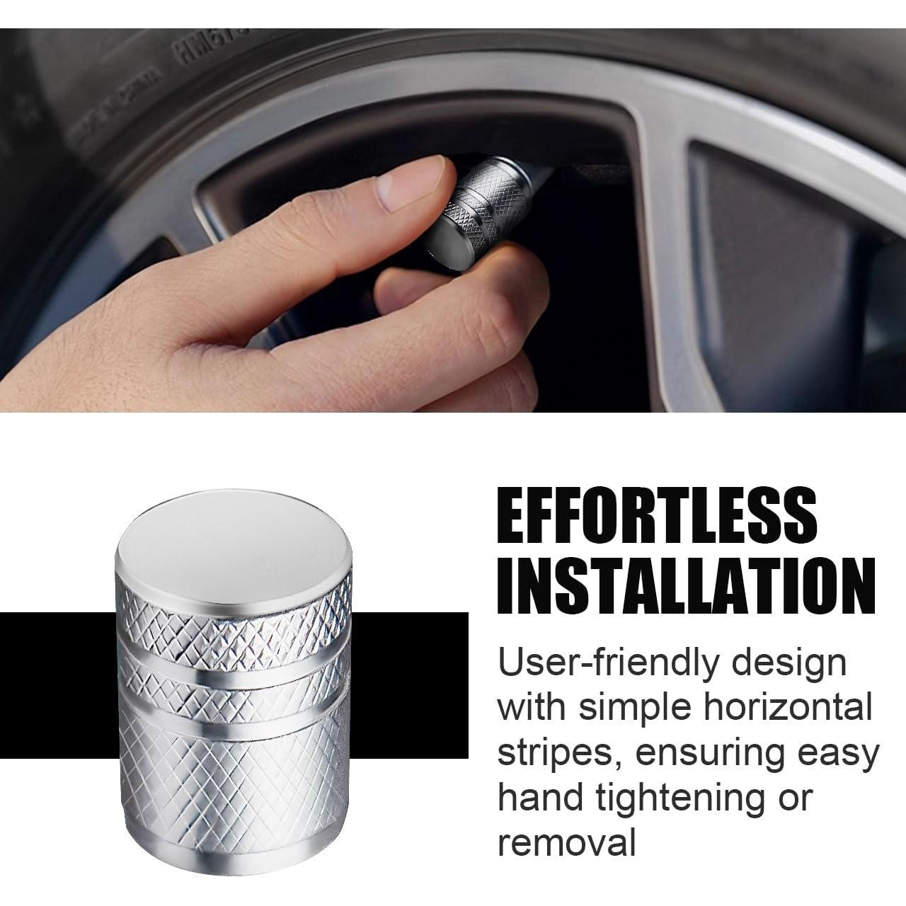 Tapas de Válvula de Neumático BAURATTI - Paquete de 5 - Metal y Plástico