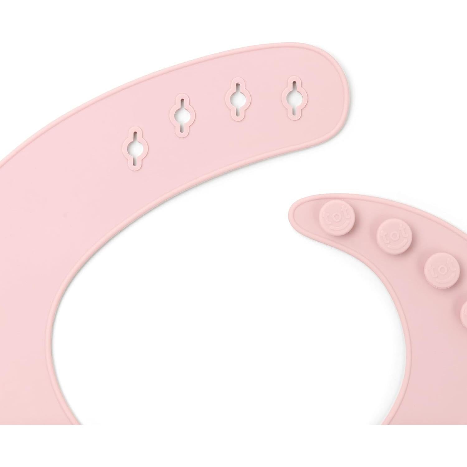 Babero de Silicona SmileyTot Rosa | Impermeable y Ajustable