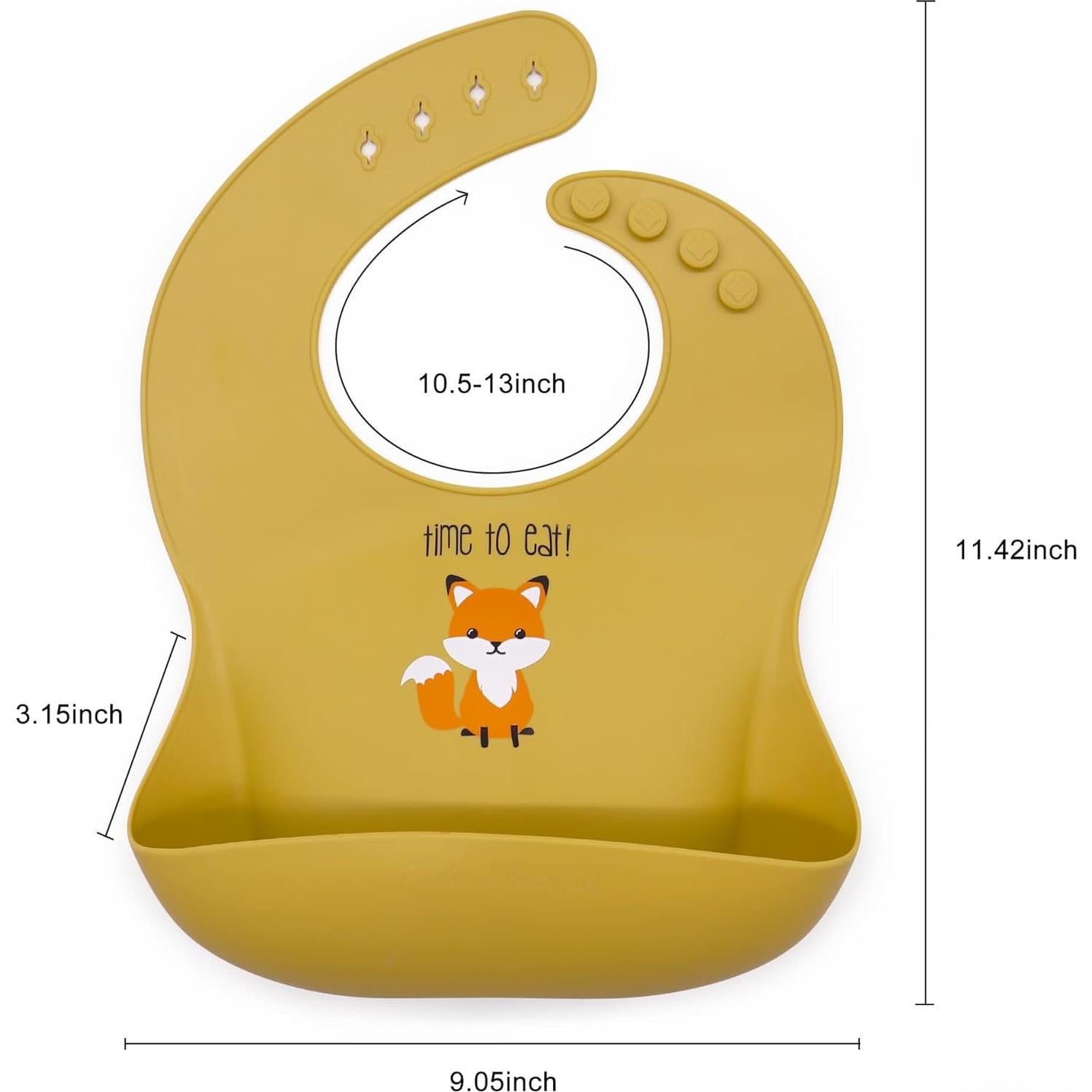Conjunto de 2 Baberos de Silicona Arcoíris y Mariposas - Libre de BPA