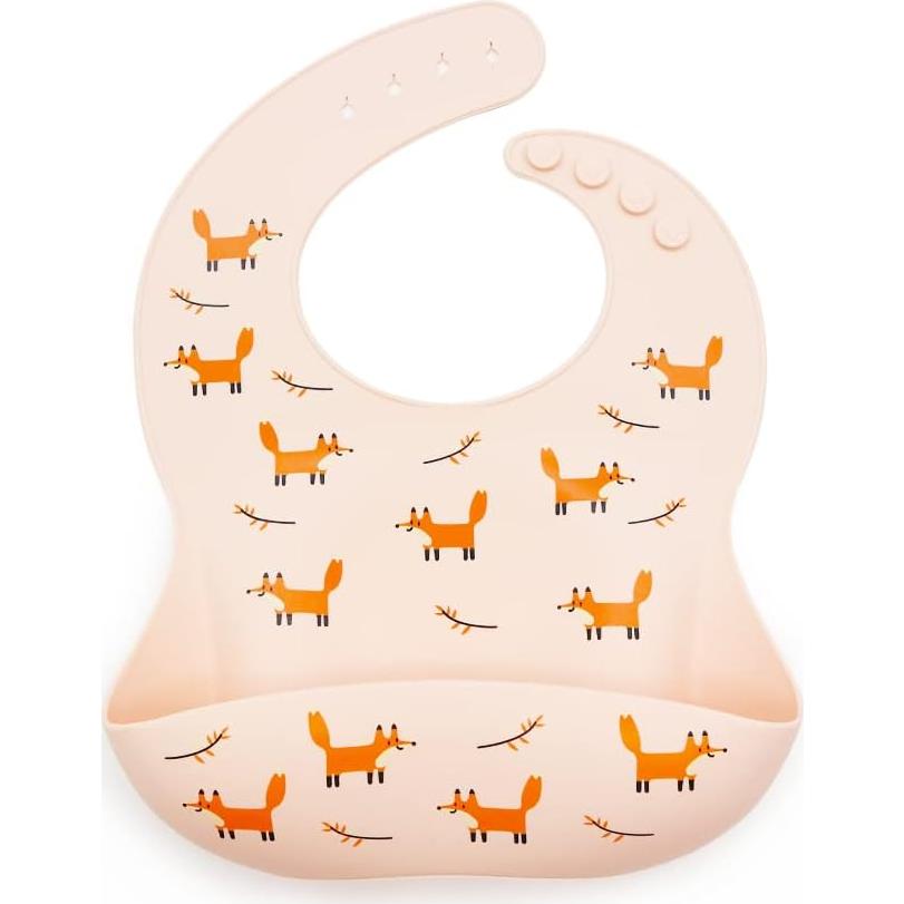 Conjunto de 2 Baberos de Silicona Arcoíris y Mariposas - Libre de BPA