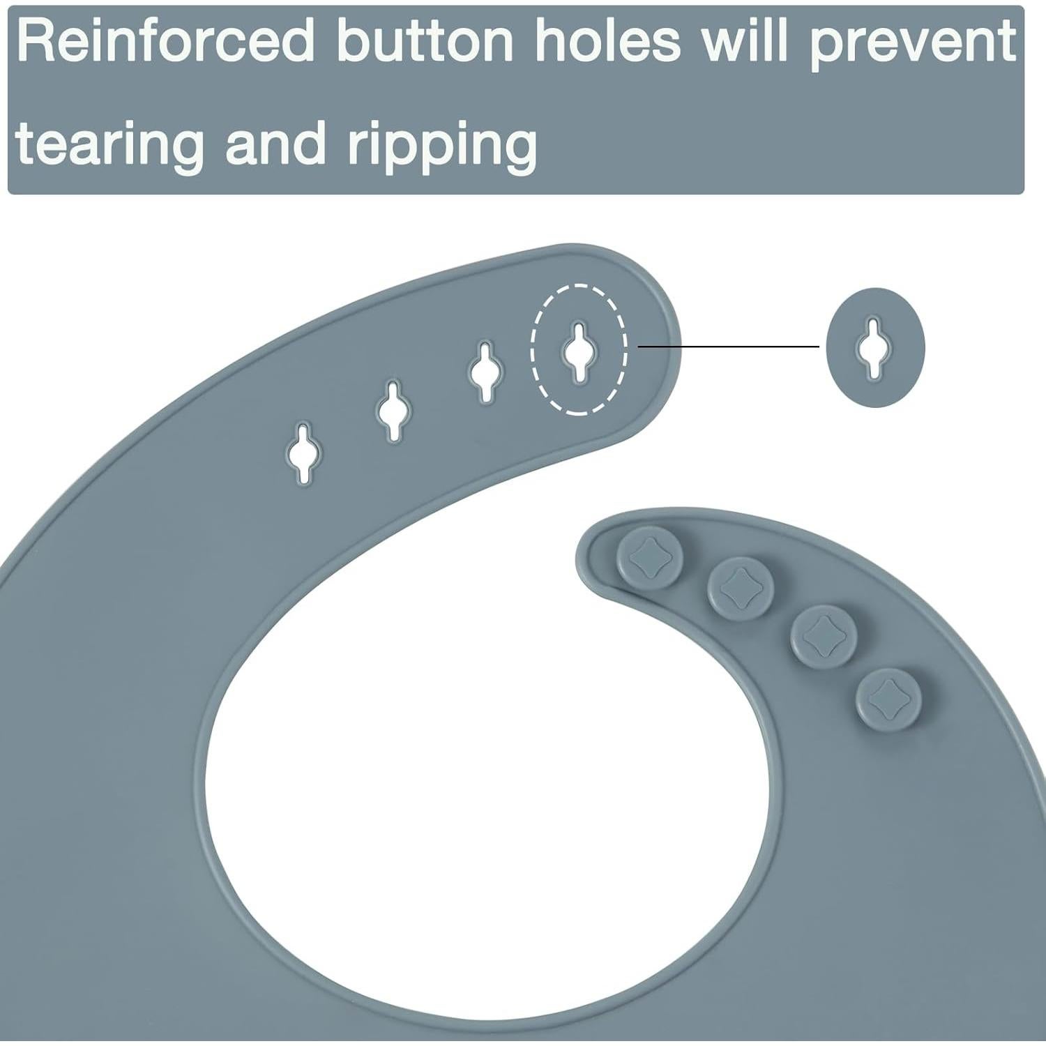 Conjunto de 6 Baberos de Silicona PandaEar para Bebés