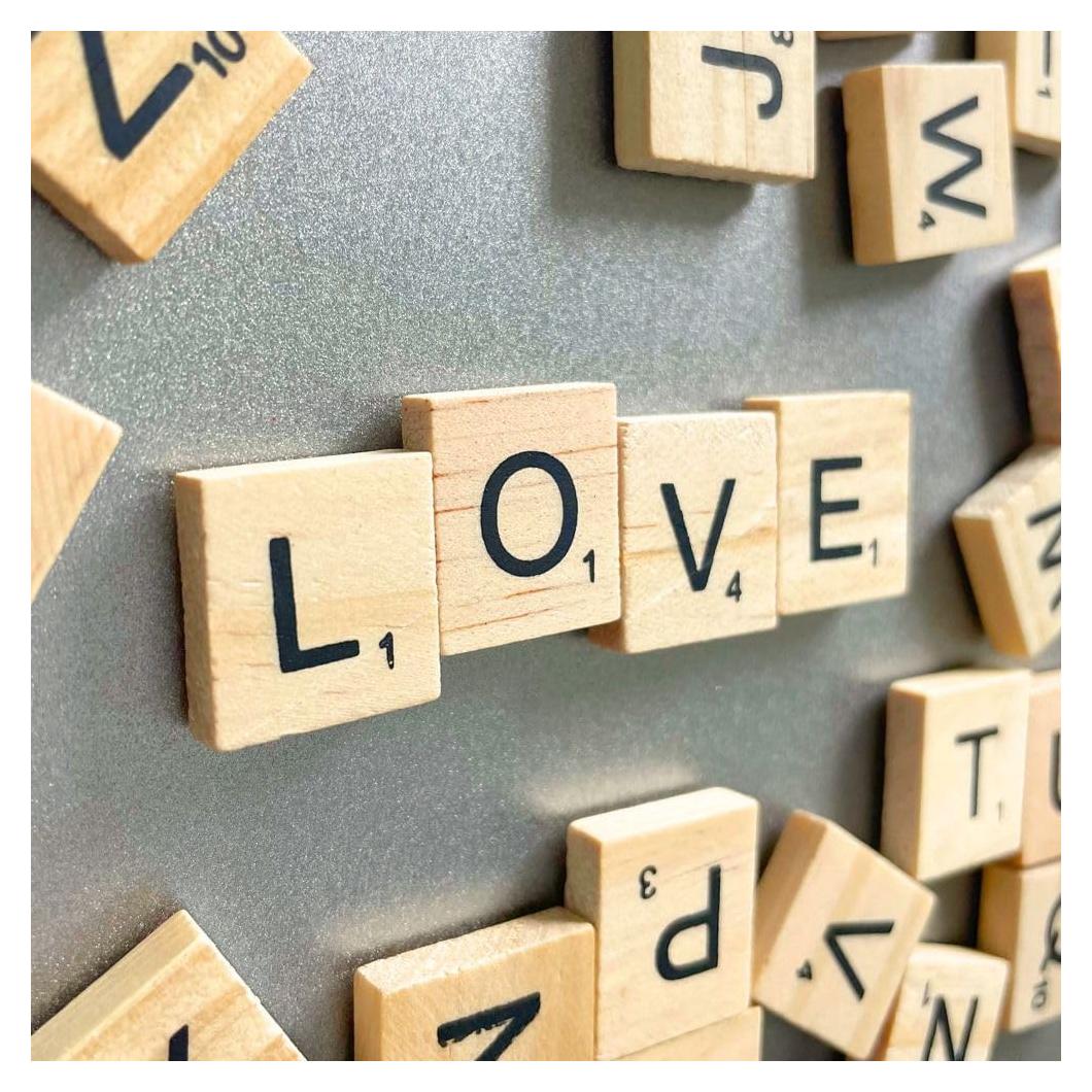 Imanes de Letras de Madera YJ PREMIUMS 100 Piezas Grandes