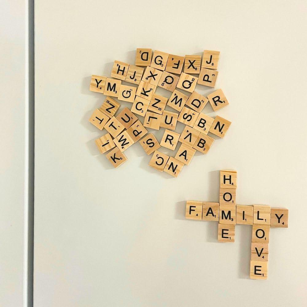 Imanes de Letras de Madera YJ PREMIUMS 100 Piezas Grandes