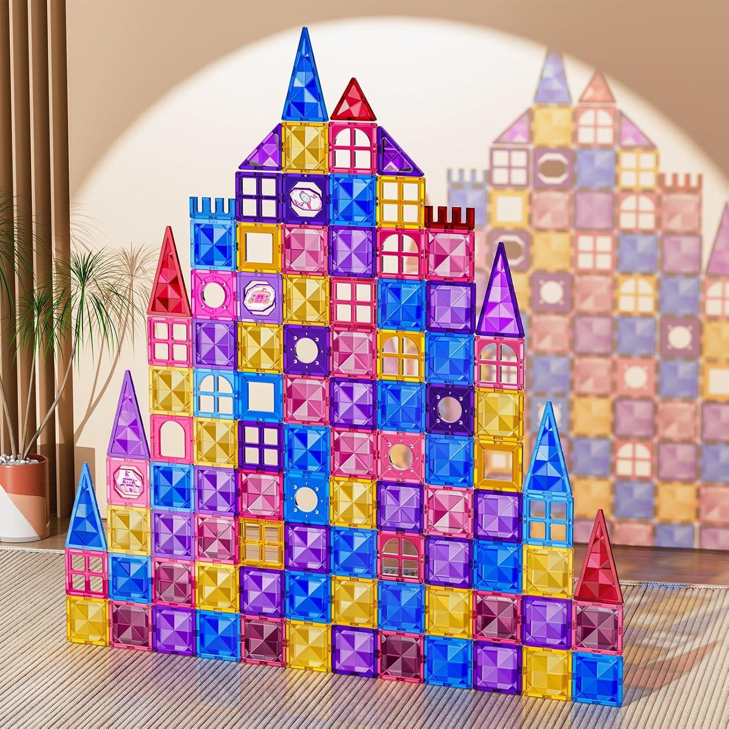 52 Piezas Azulejos Magnéticos LILYBUDS para Niños 3-8 Años