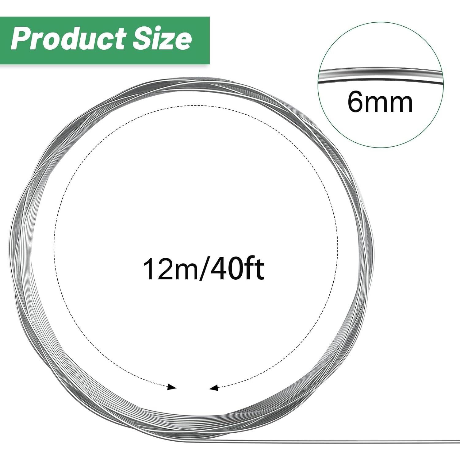 Alambre de Aluminio Flexible Pelopy 12m 6mm para Manualidades