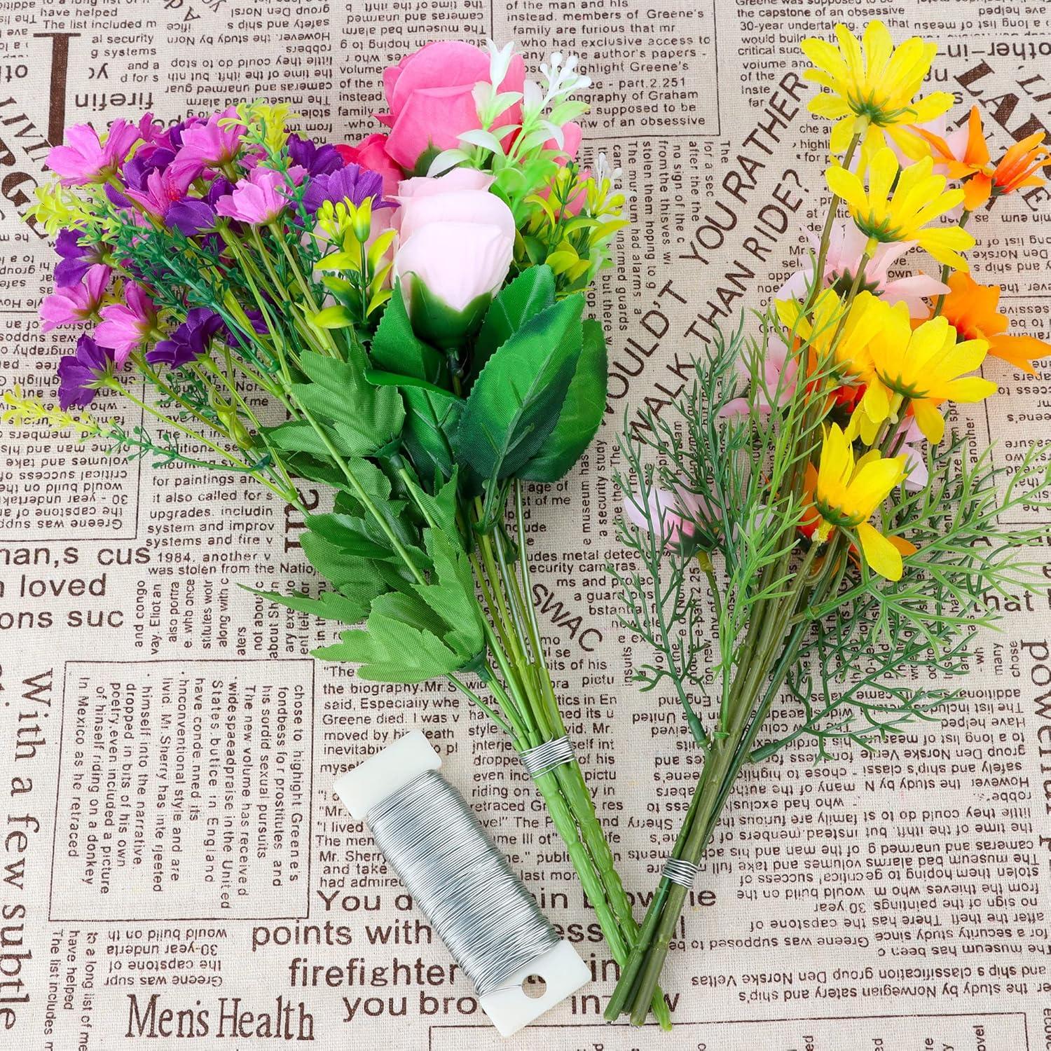 Alambre Floral Plateado Febwind 139m 22 Calibre Flexible