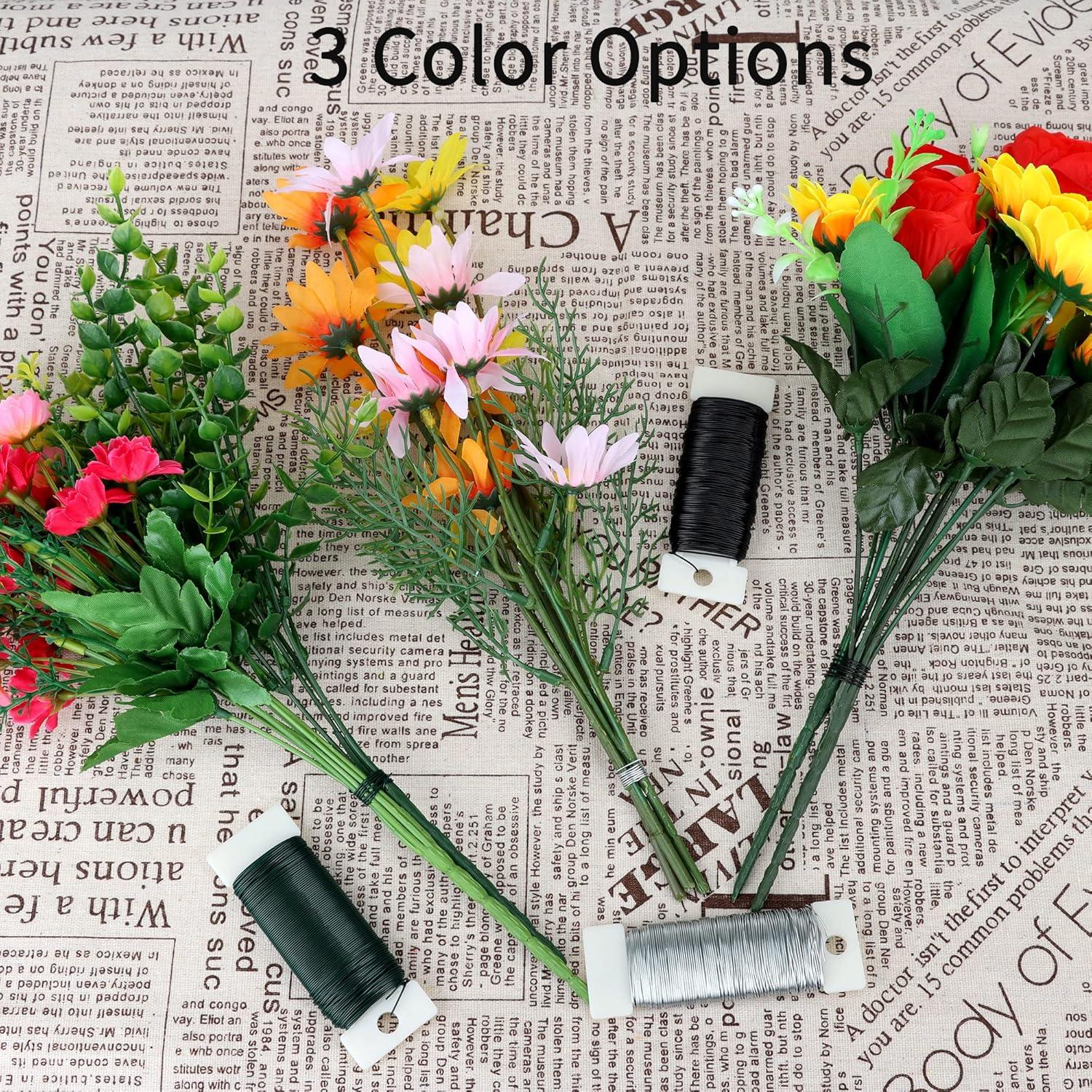 Alambre Floral Plateado Febwind 139m 22 Calibre Flexible