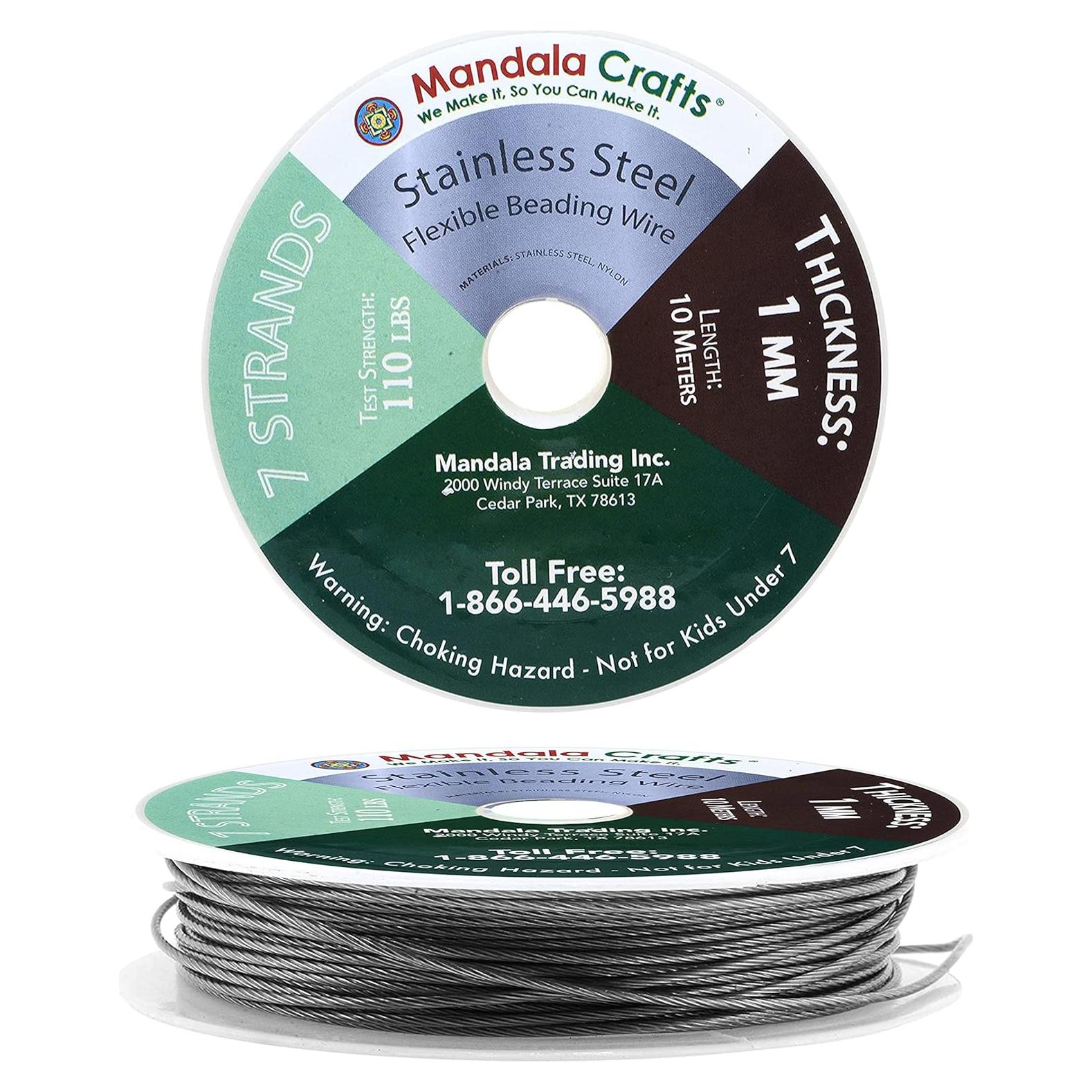 Alambre de bisutería Mandala Crafts Tiger Tail 9.75 m 18 AWG