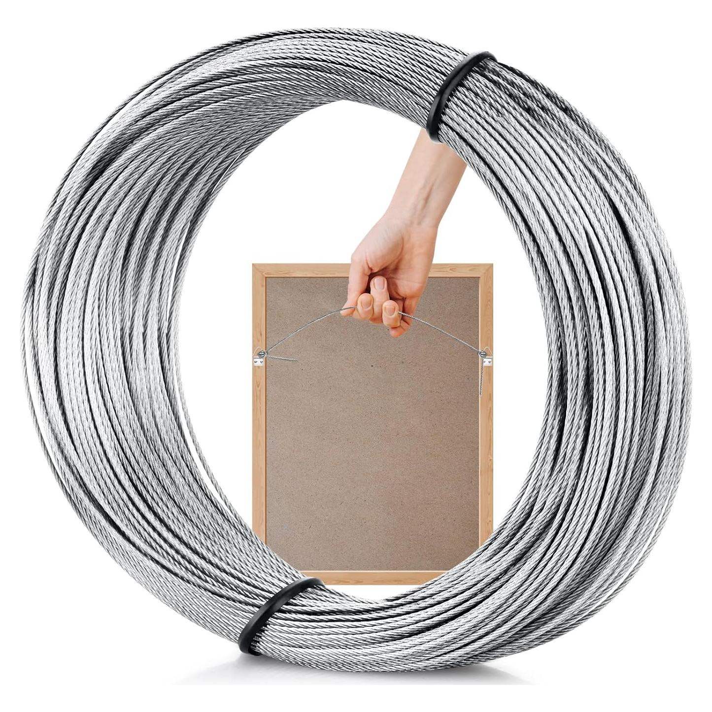 Alambre para colgar cuadros Taocar 30.48m acero inoxidable 13.6kg