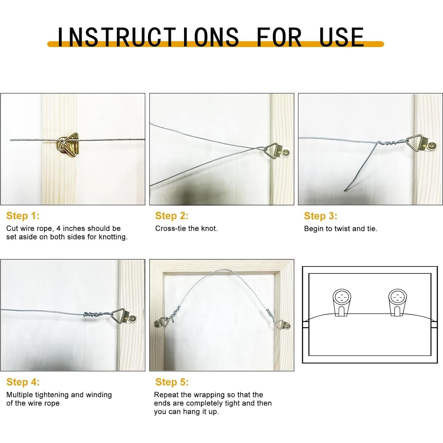 Alambre para colgar cuadros Taocar 30.48m acero inoxidable 13.6kg