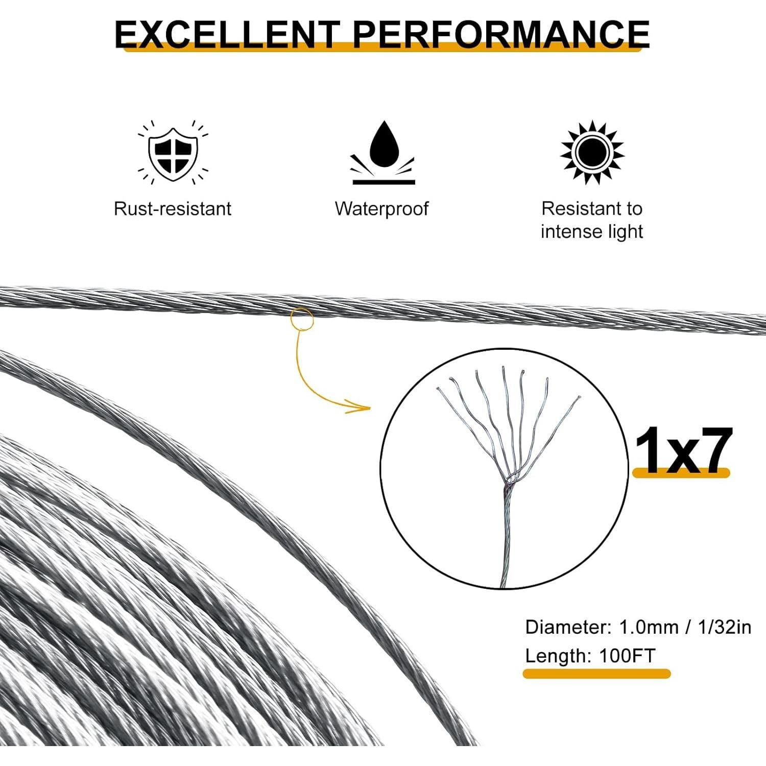Alambre para colgar cuadros Taocar 30.48m acero inoxidable 13.6kg