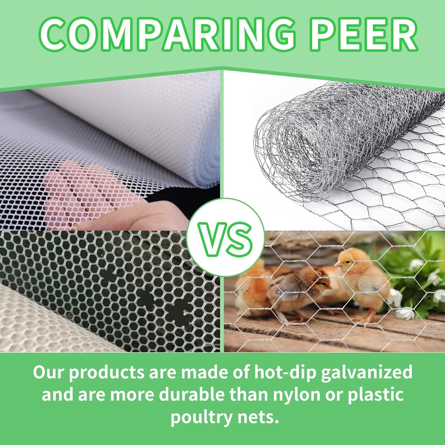 Malla de Alambre de Pollo Galvanizada Miuwauer 0.35x6m