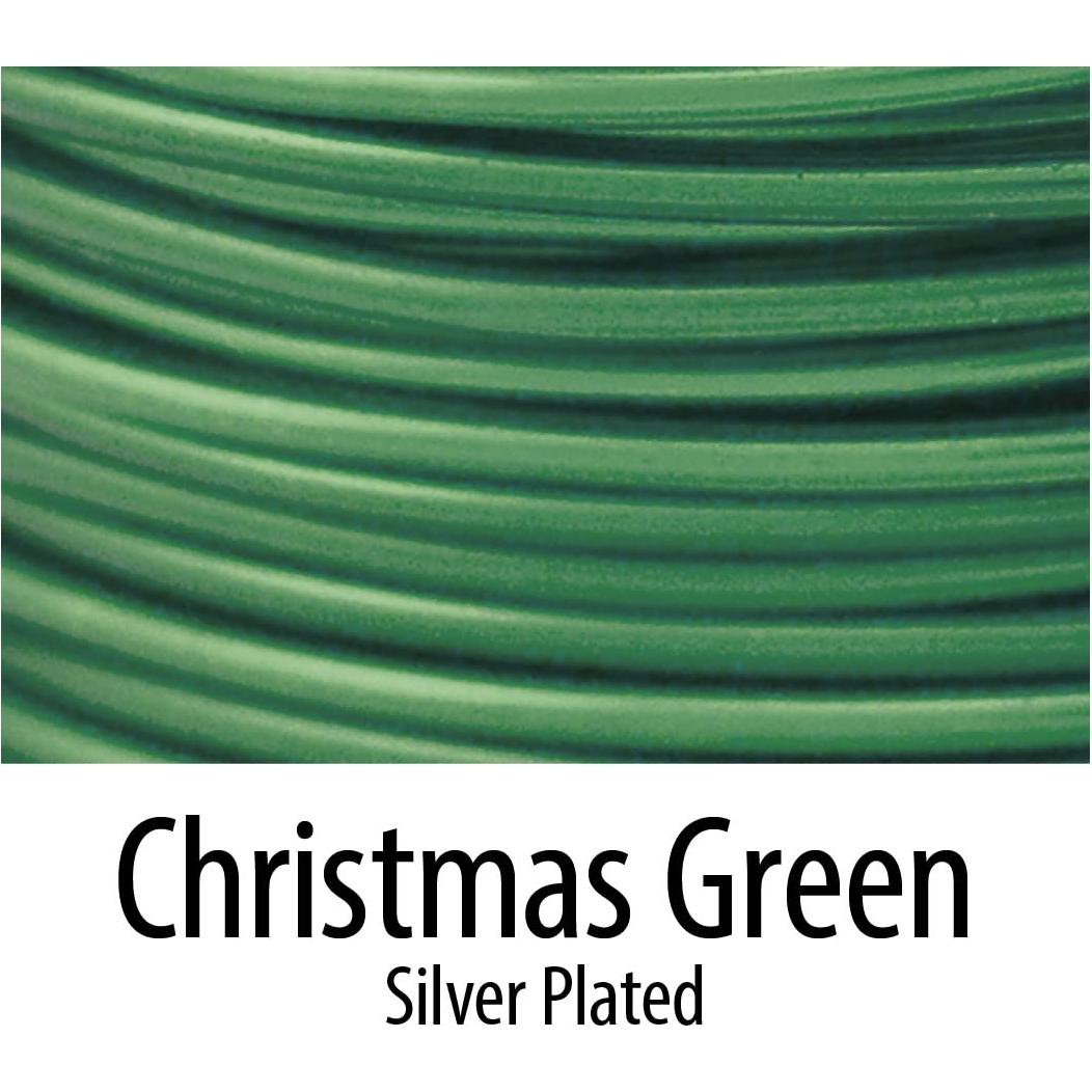 Alambre Artístico Beadalon 26 Calibre Plateado 13.72 m Verde Navidad