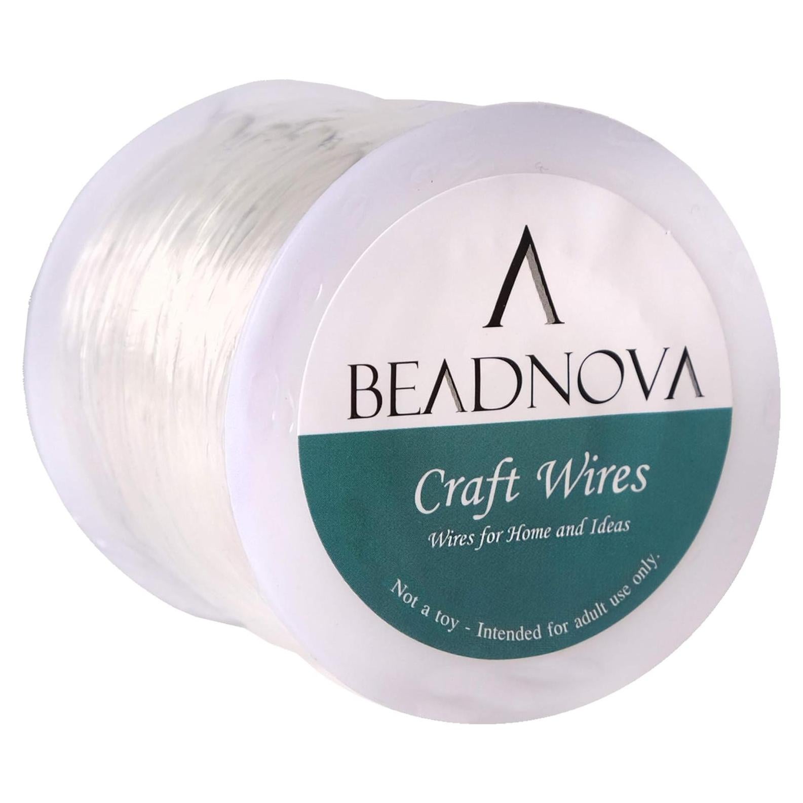 Cordón Elástico Transparente BEADNOVA 0.8mm 100m para Joyería