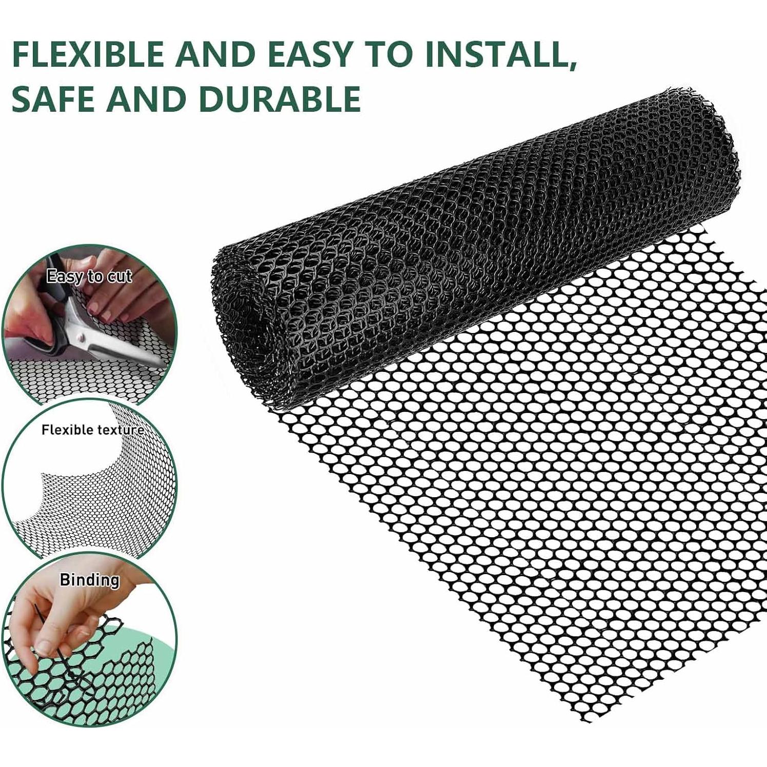 Malla de Alambre para Gallinas LIAQICHA 39.88 cm x 6.1 m Negra