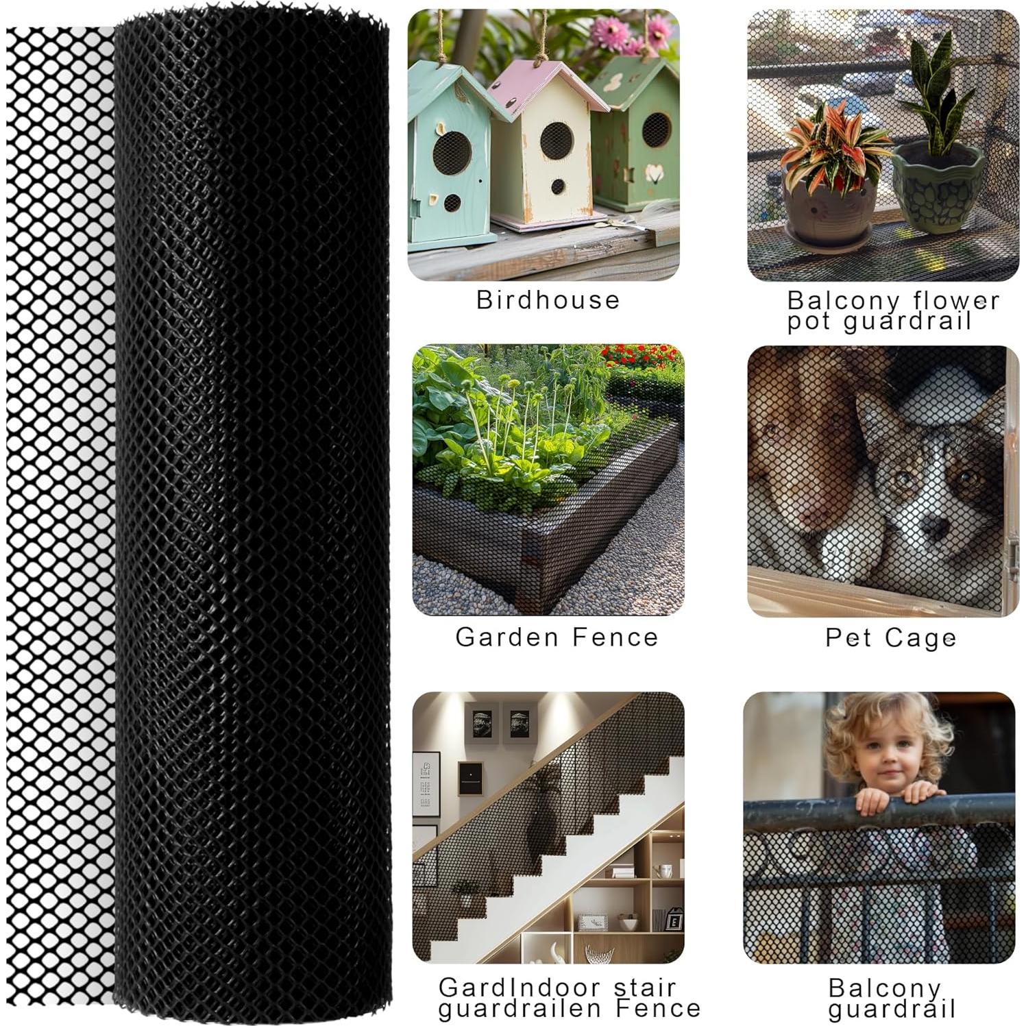 Malla de Alambre para Gallinas LIAQICHA 39.88 cm x 6.1 m Negra