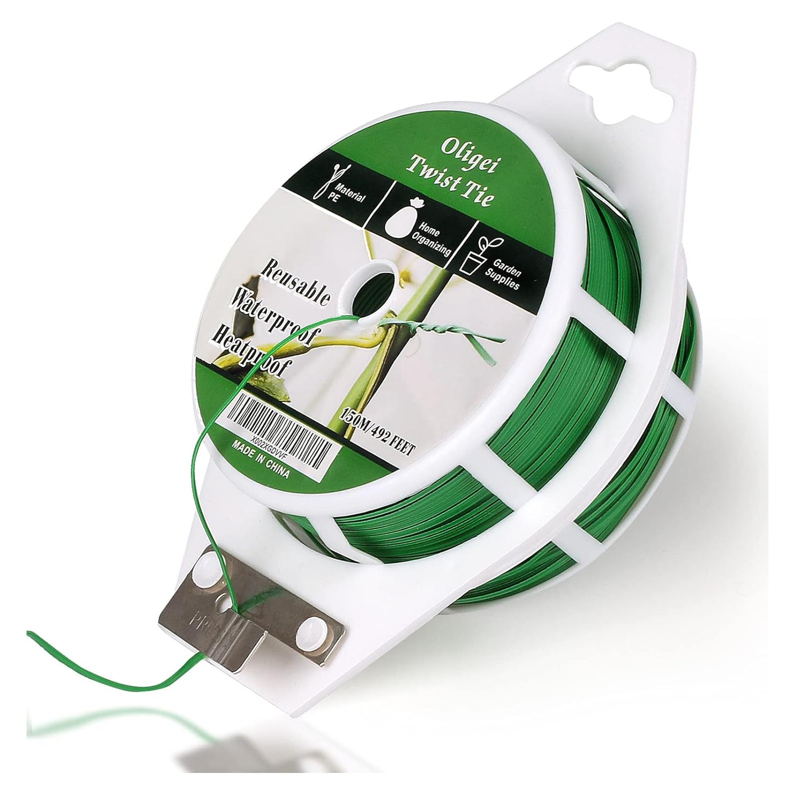 Ataduras para Plantas Oligei 150m Verde PVC Resistente