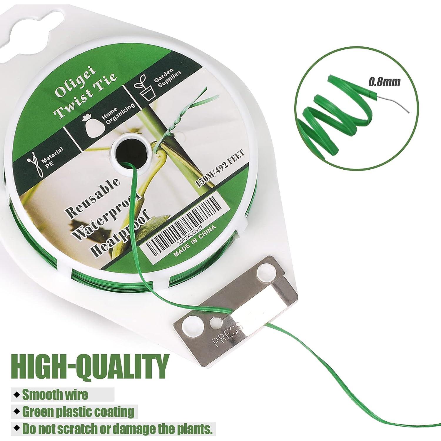 Ataduras para Plantas Oligei 150m Verde PVC Resistente