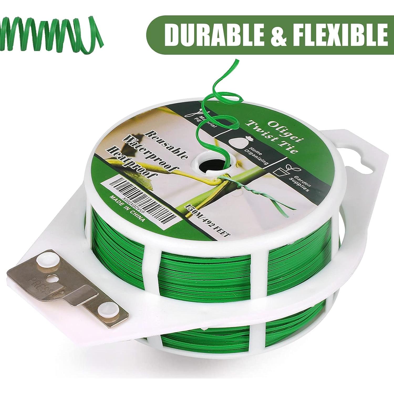 Ataduras para Plantas Oligei 150m Verde PVC Resistente