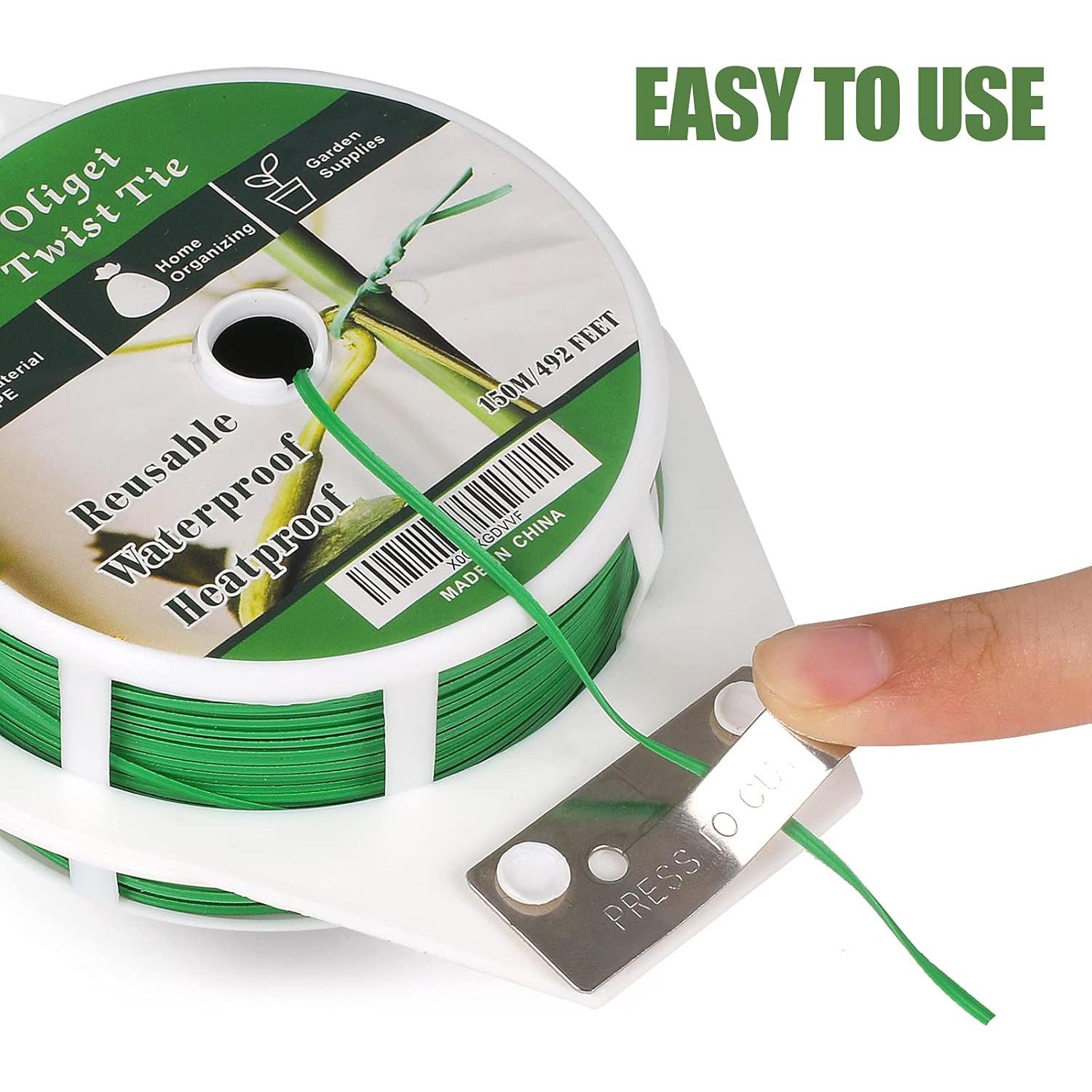 Ataduras para Plantas Oligei 150m Verde PVC Resistente