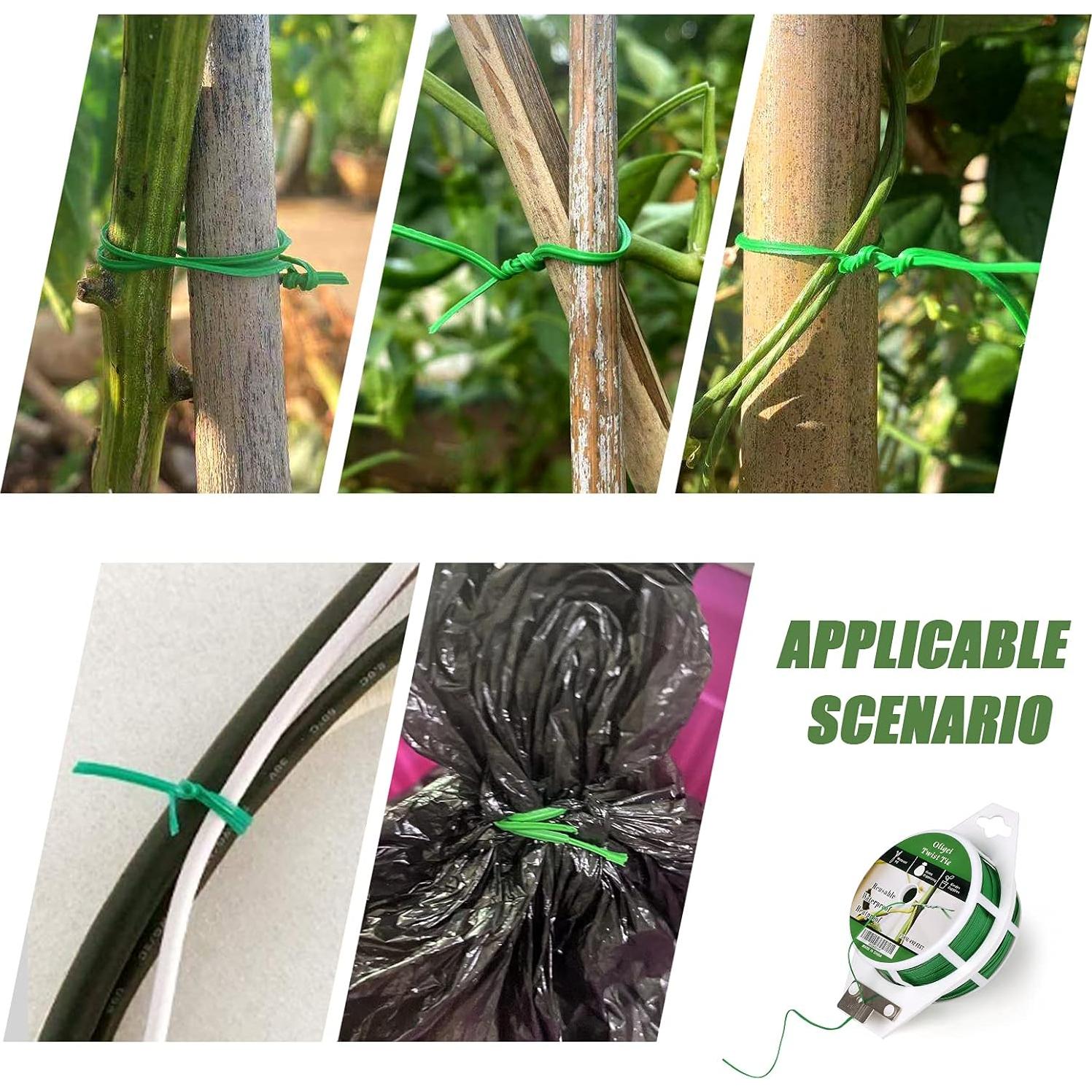 Ataduras para Plantas Oligei 150m Verde PVC Resistente