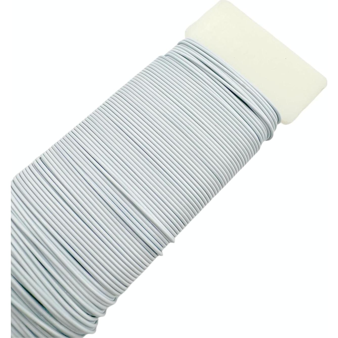 Alambre Floral Blanco 22 Gauge LUFOX - 2 Rollos 76 Yardas