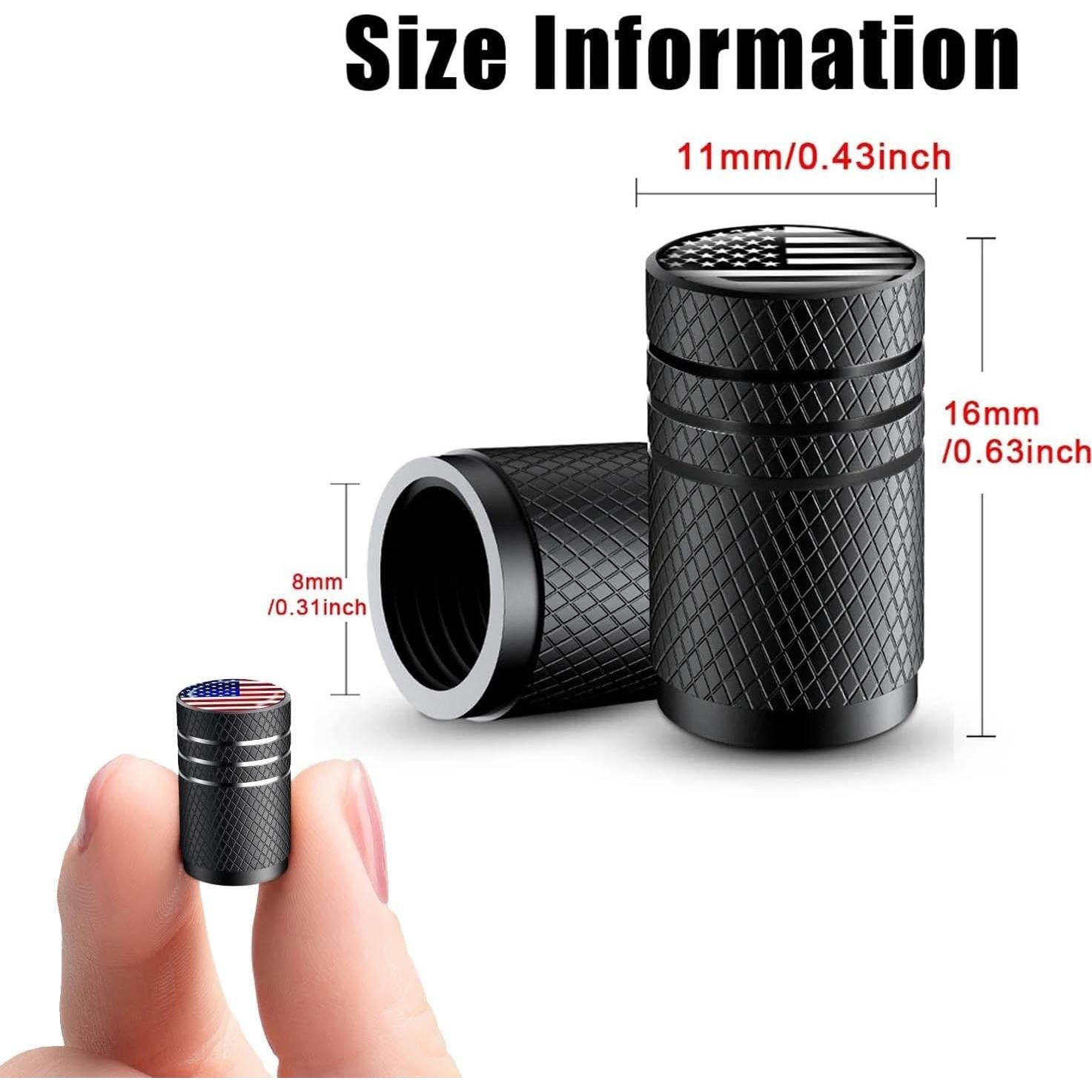 12 Tapones de Válvula de Neumático Muzioiernsu Aluminio Universal