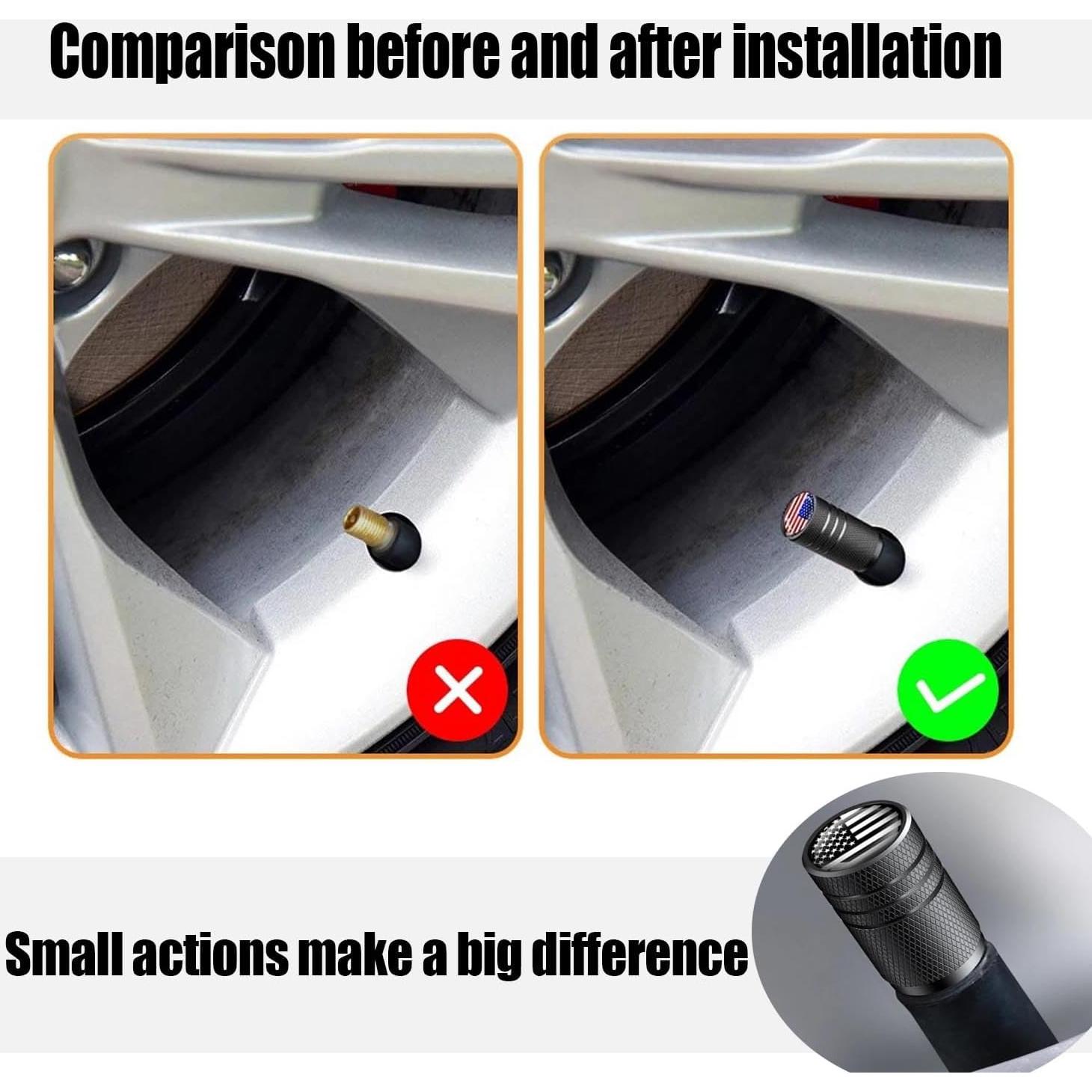 12 Tapones de Válvula de Neumático Muzioiernsu Aluminio Universal