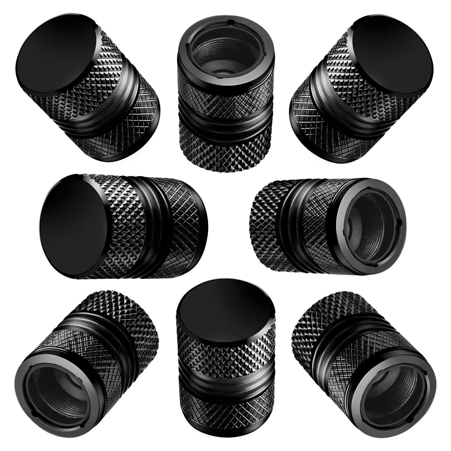 Tapas de Válvula de Neumático BAURATTI 8 Piezas Universal Negra