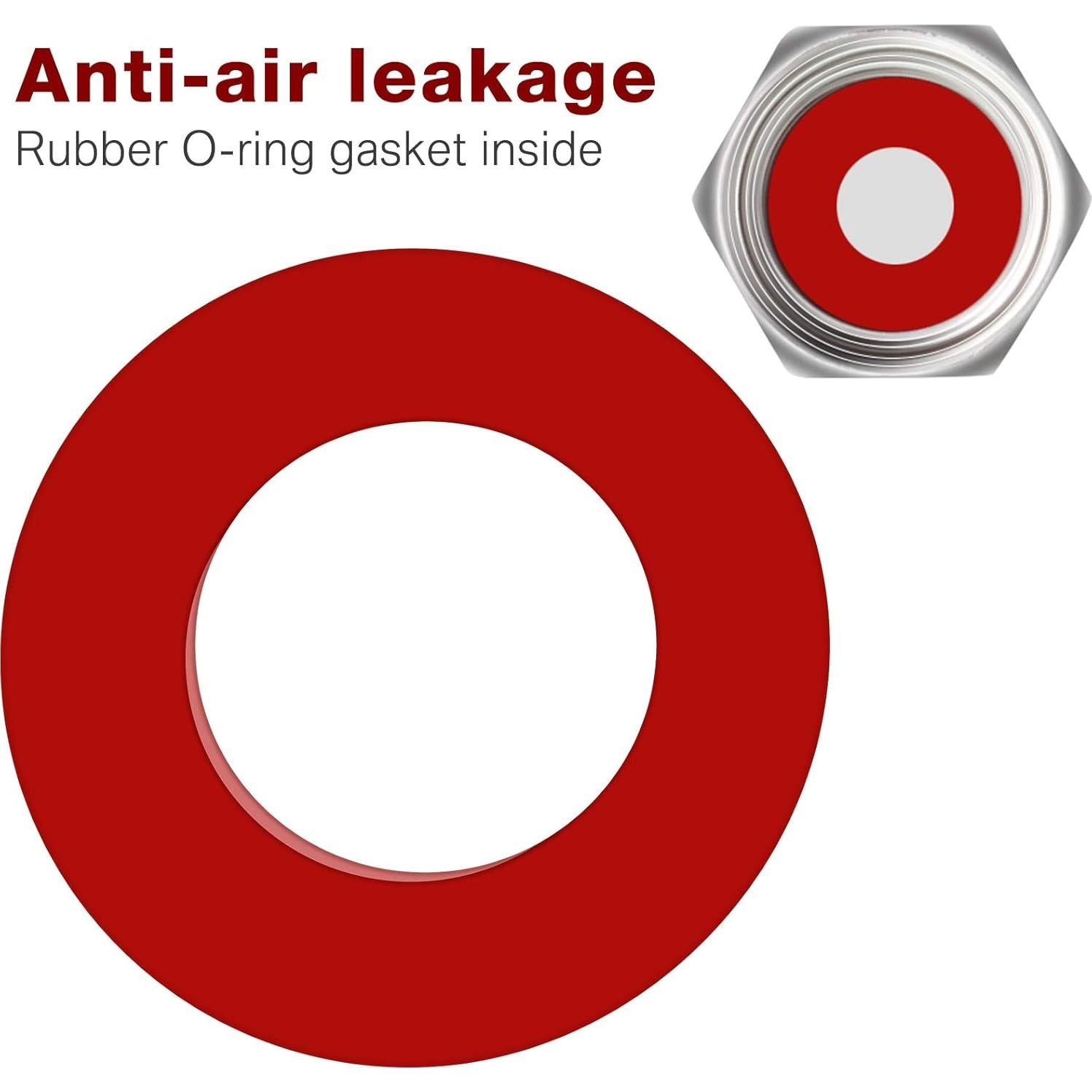 20 Tapones de Válvula de Neumático Frienda Hexagonales Plateados