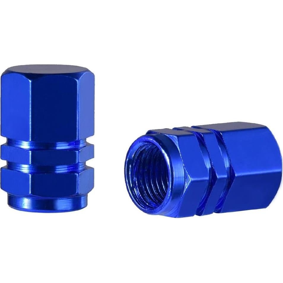 Tapas de Válvula de Neumático EBOOT 8 Piezas Aluminio Azul