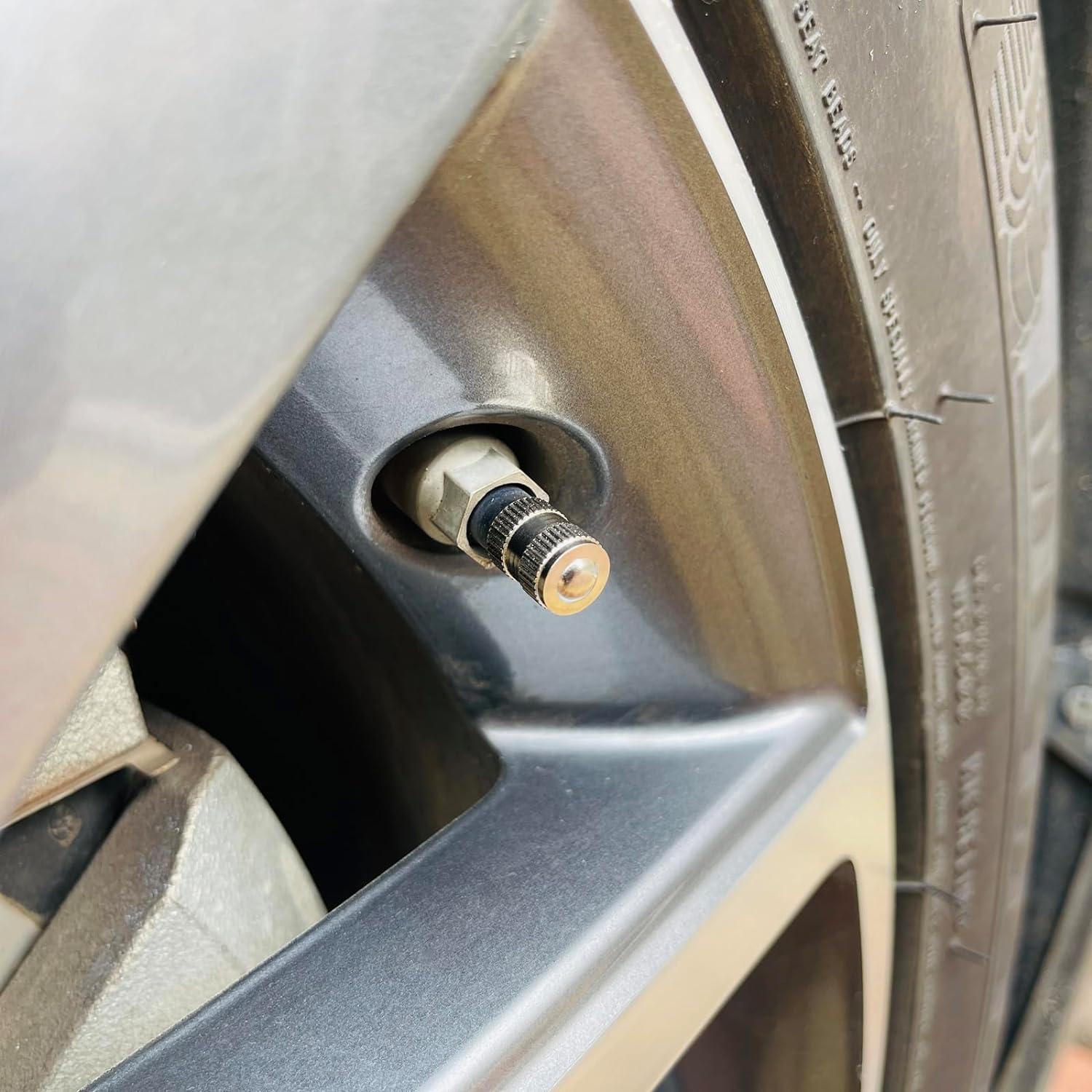 Tapones de Válvula de Neumático AUKISS VC-Plateado - 25 Piezas